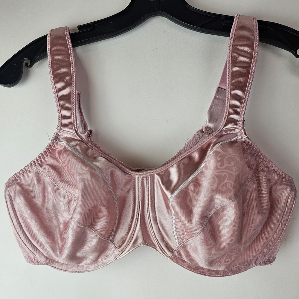 Bali Satin Tracings Minimizer Underwire Bra 3562 Pink 36C Satin Floral